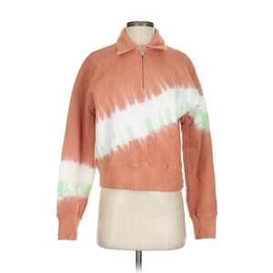 Re/Done x Hanes 70s half zip Sweatshirt Made in USA Tie Dye Size Small